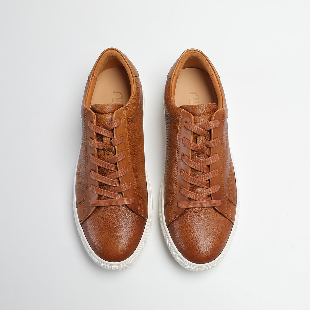 Carter Court Sneakers in Light Brown — top-down view of the pair