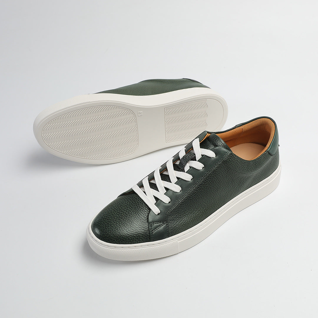 Carter Court Sneakers in Dark Green — pair with the textured outsole showing