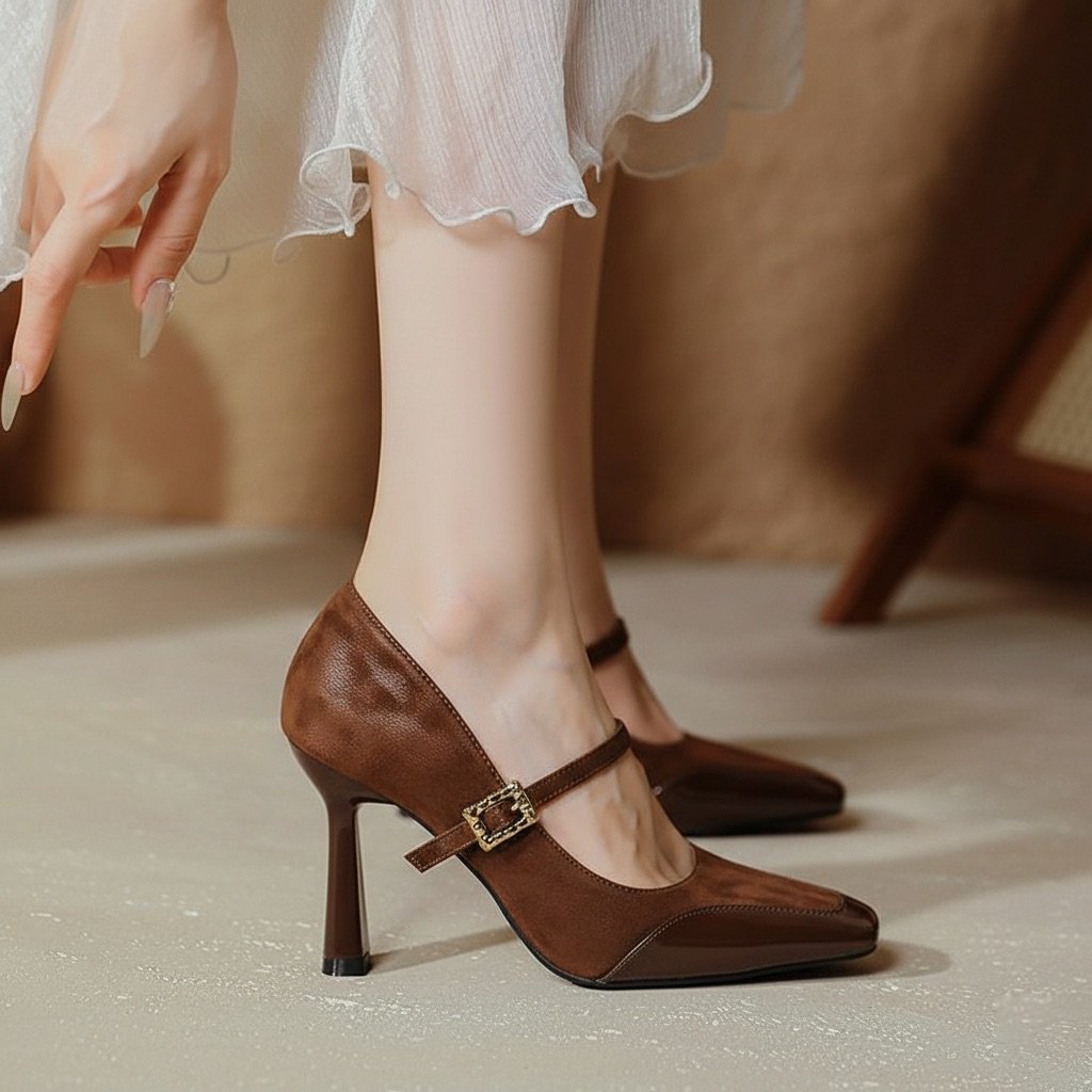 Elvia Suede Heels