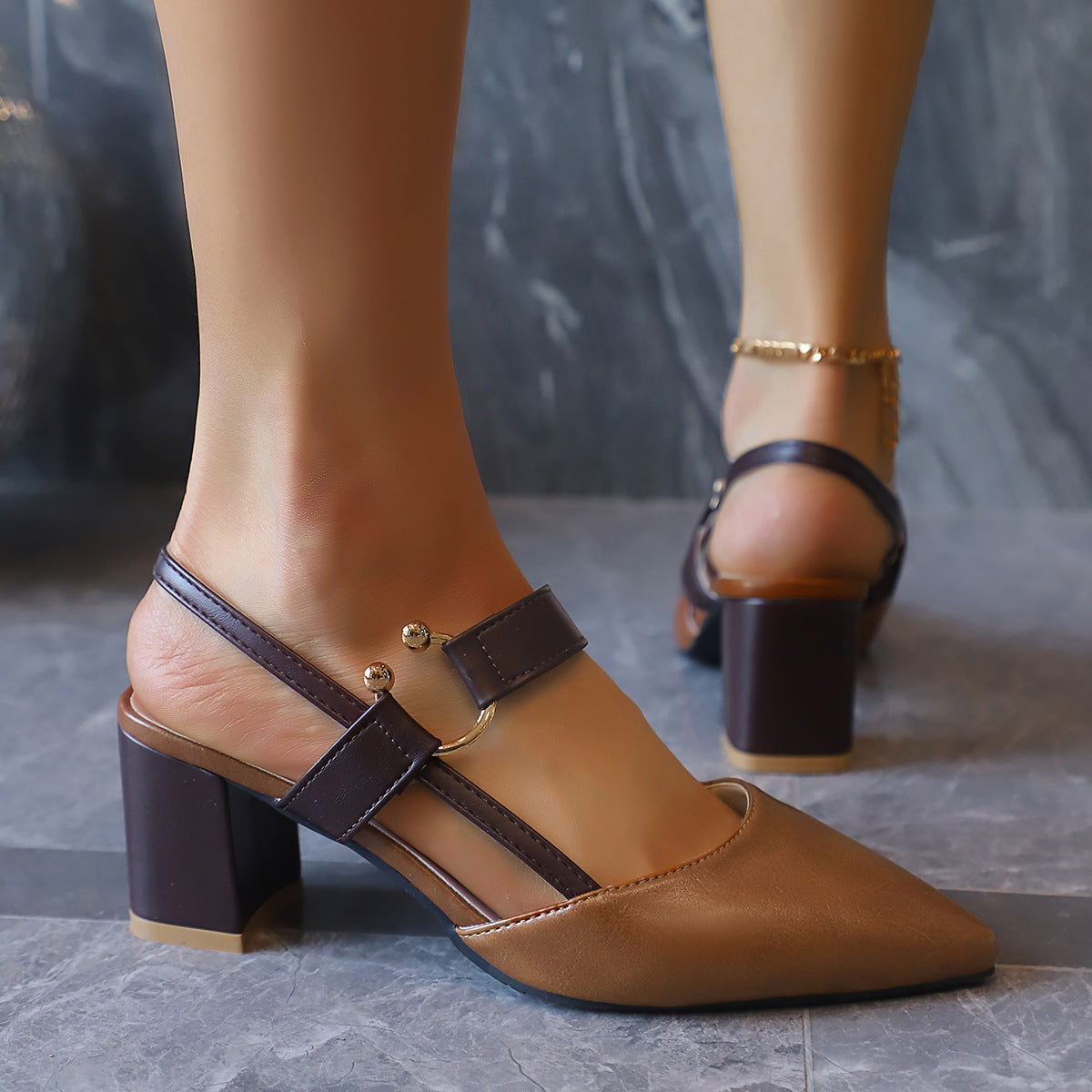 Iris Leather Heels