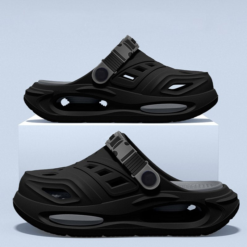 Kai Clogs in Black — cushioned EVA foam sport clog