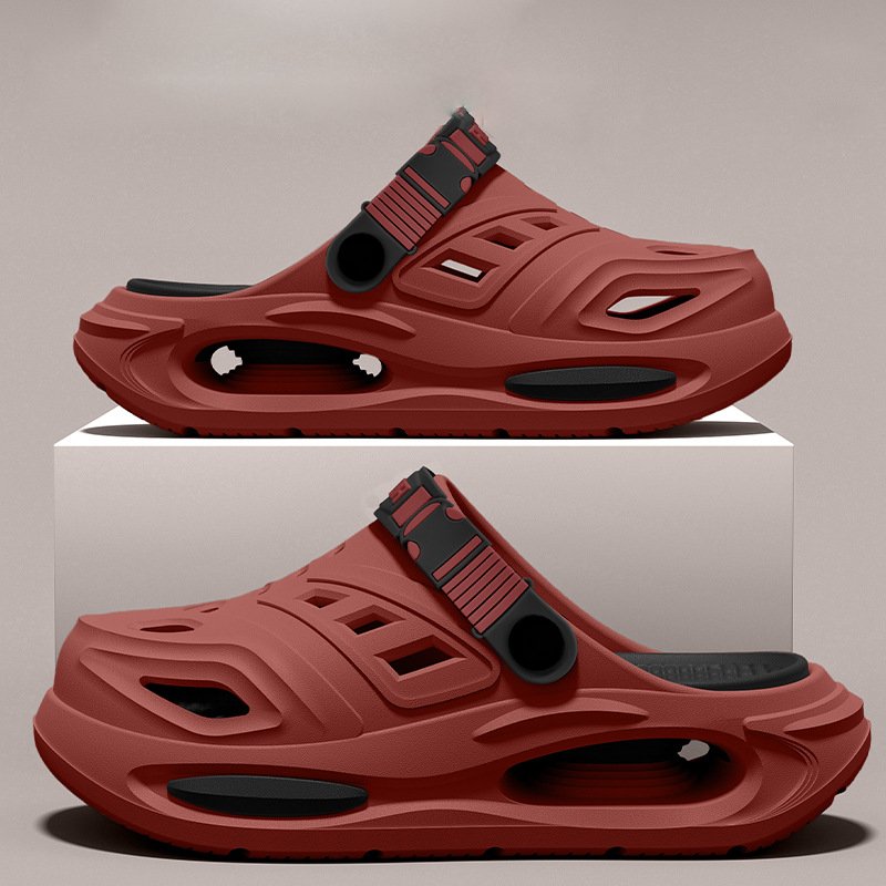 Kai Clogs in Dark Red — cushioned EVA foam sport clog