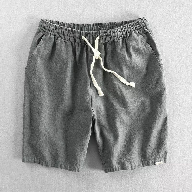 Marcello Linen Shorts in Beige