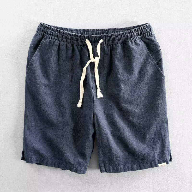 Marcello Linen Shorts in Brown