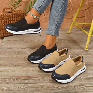Jolie Platform Sneakers — canvas slip-on sneakers in two colorways