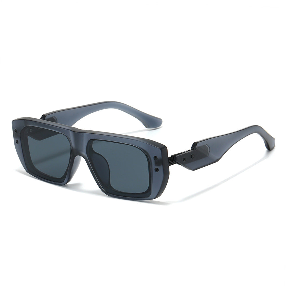 Onyx Square Sunglasses in Gray — bold flat-top UV400 sunglasses
