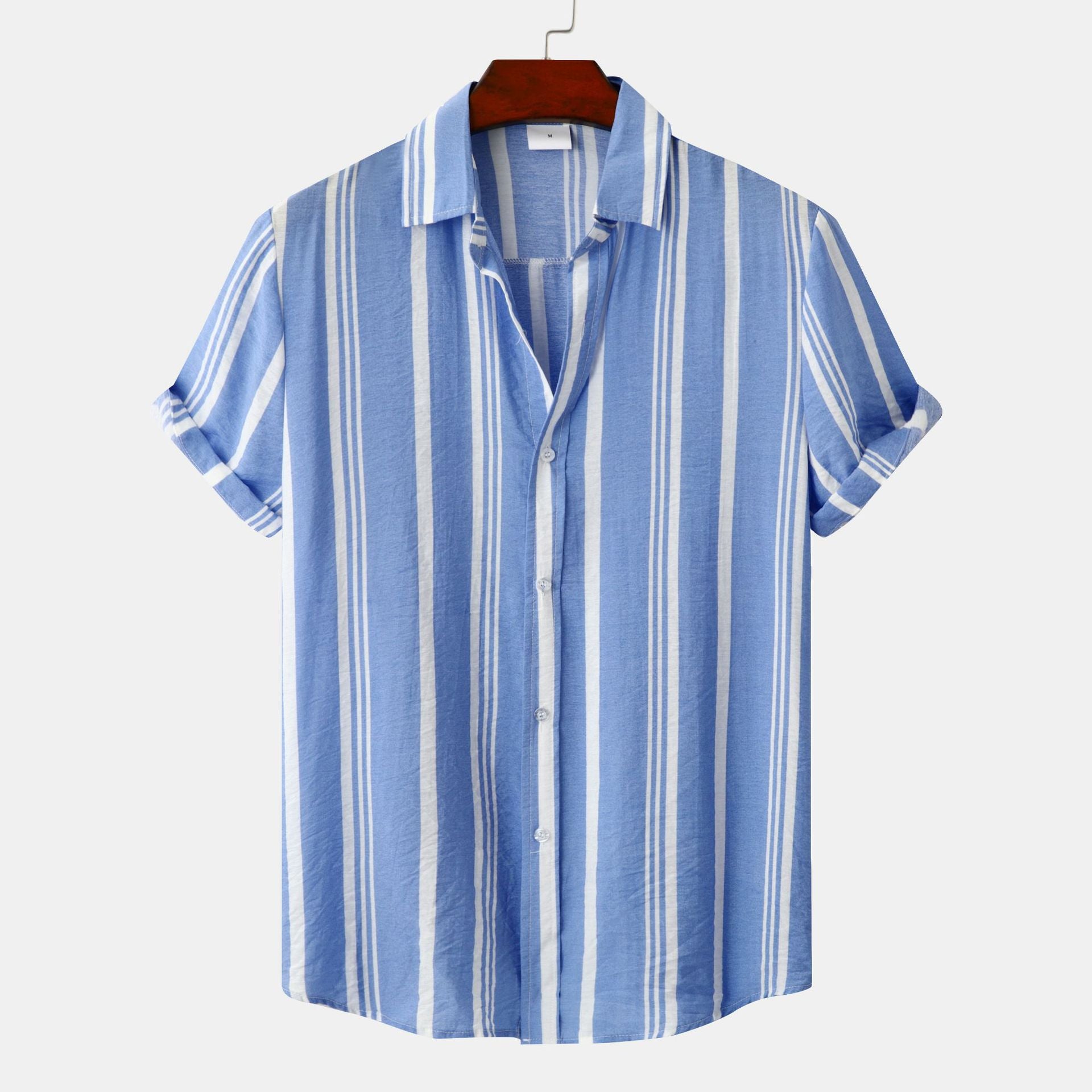 Vincenzo Striped Shirt in Light Blue