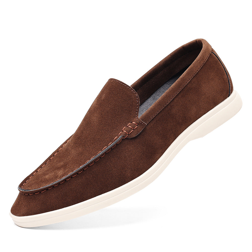 Miles Suede Loafers in Brown — cloud-soft suede slip-on loafers