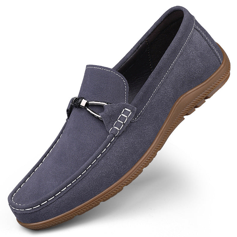 Barrett Suede Moccasins in Gray — cloud-soft suede slip-on loafers