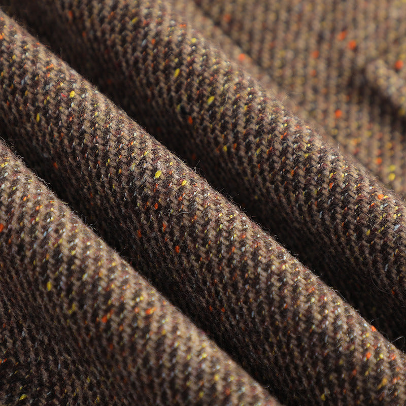 Clara Tweed Blazer — soft flecked tweed, fabric detail