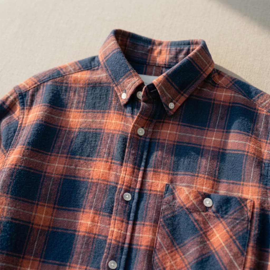 Roman Plaid Shirt in Red — men's premium cotton plaid long-sleeve button-up