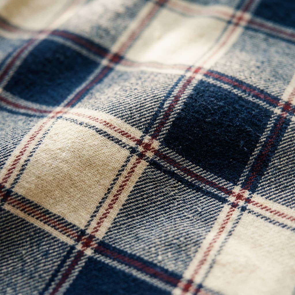 Roman Plaid Shirt in White — men's premium cotton plaid long-sleeve button-up