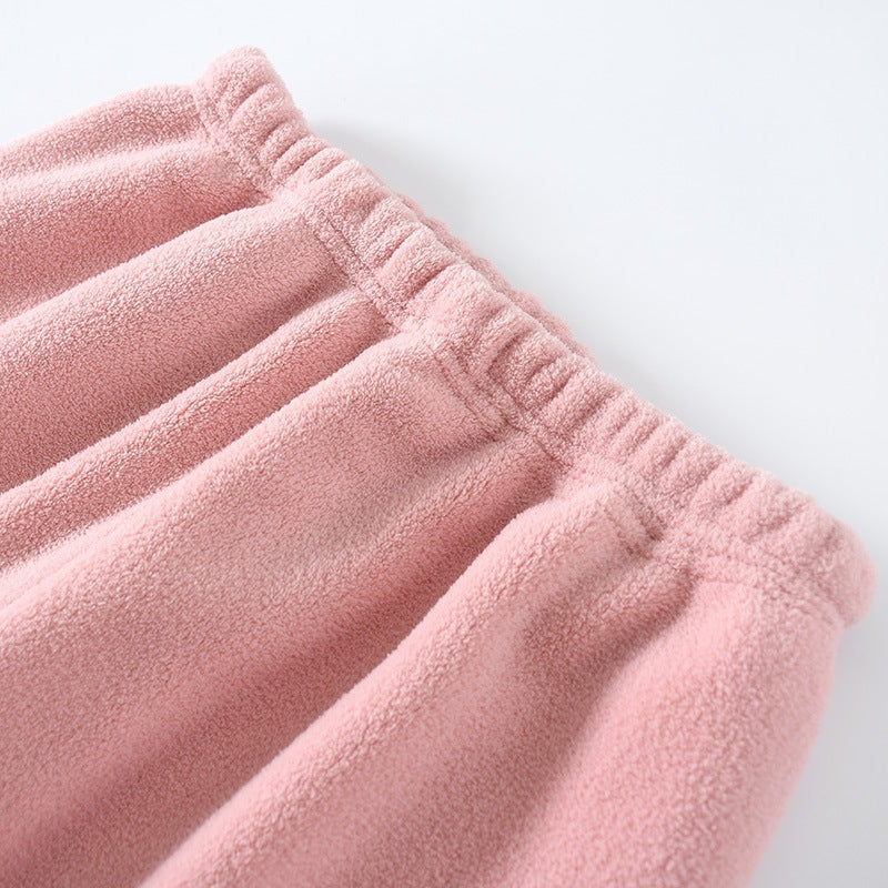 Freya Pajama Set in Pink — elastic waistband on the pajama pants