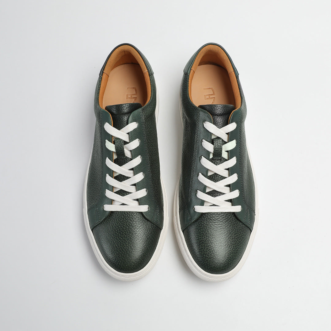 Carter Court Sneakers in Dark Green — top-down view of the pair