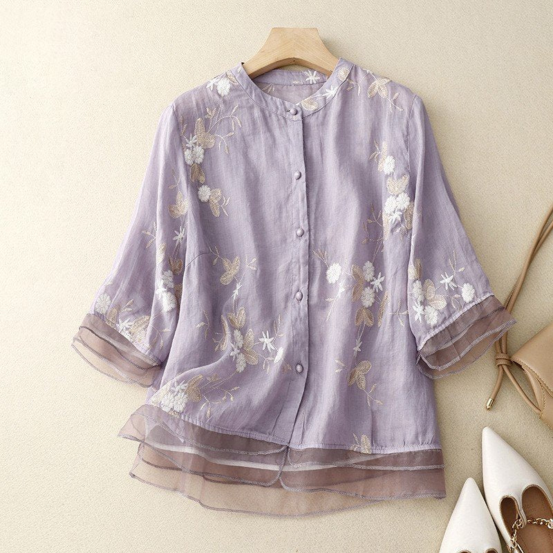 Elara Embroidered Blouse - Spaydes