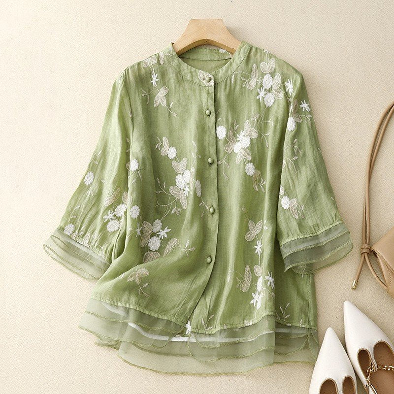 Elara Embroidered Blouse - Spaydes