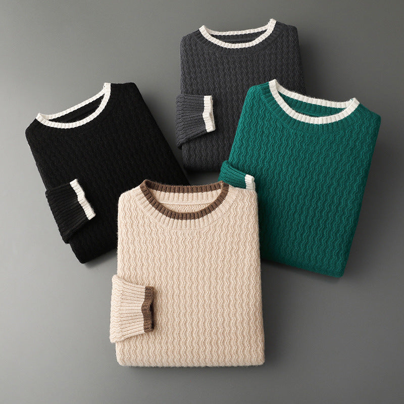 Hudson Knit Sweater — all four colorways in textured wavy knit