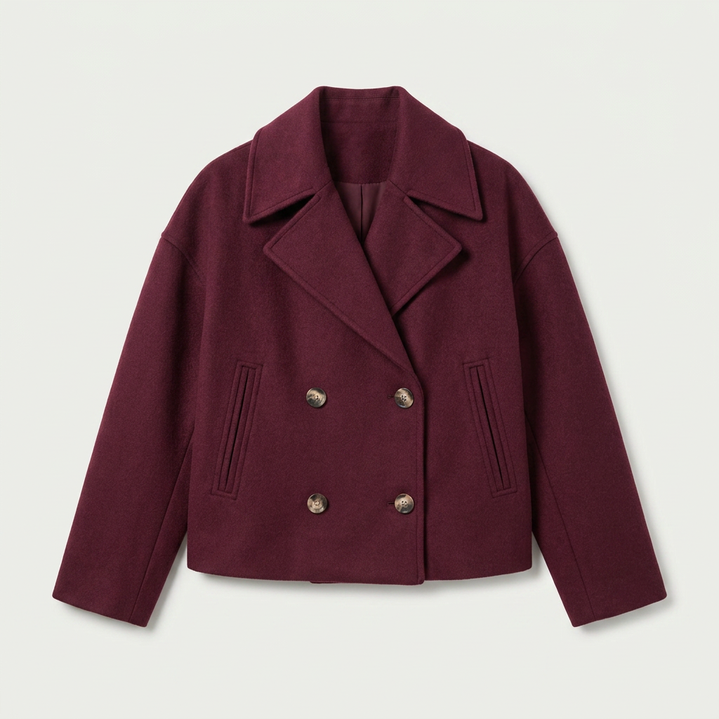 Elle Cropped Peacoat