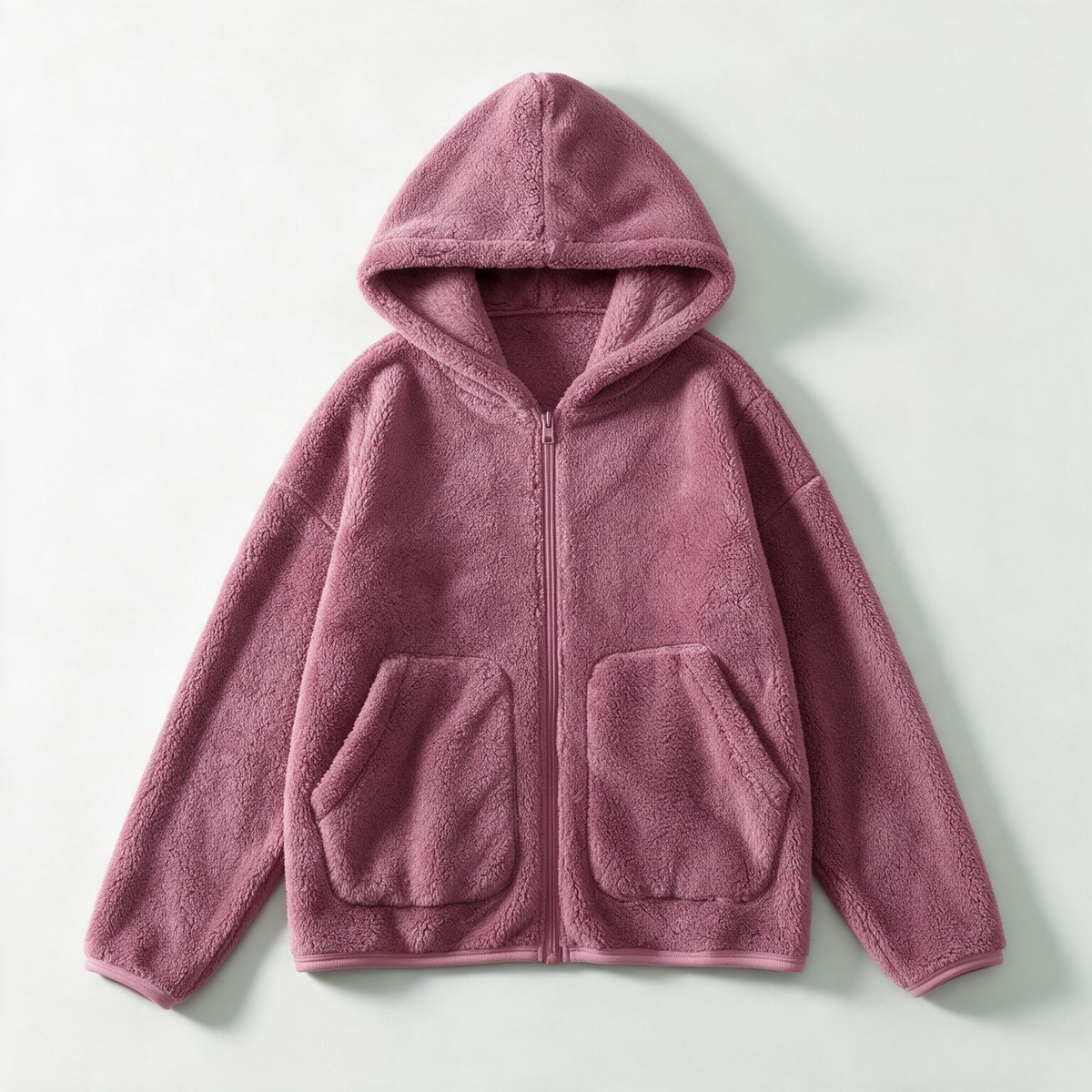 Marla Sherpa Hoodie — women's sherpa fleece zip-up hoodie