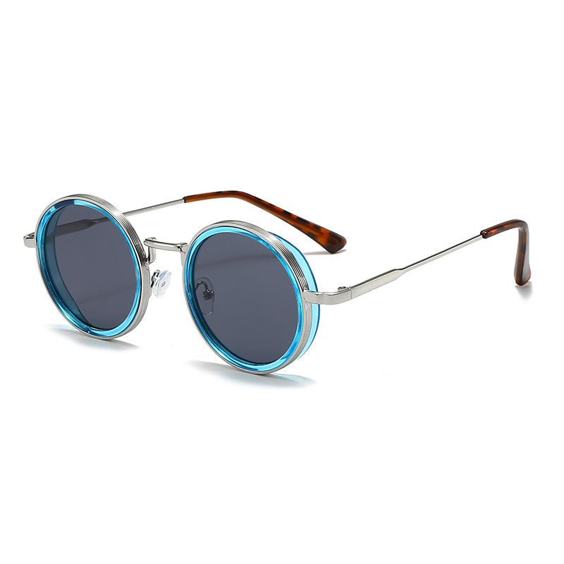 Bowie Retro Sunglasses in Silver — round polarized UV400 sunglasses