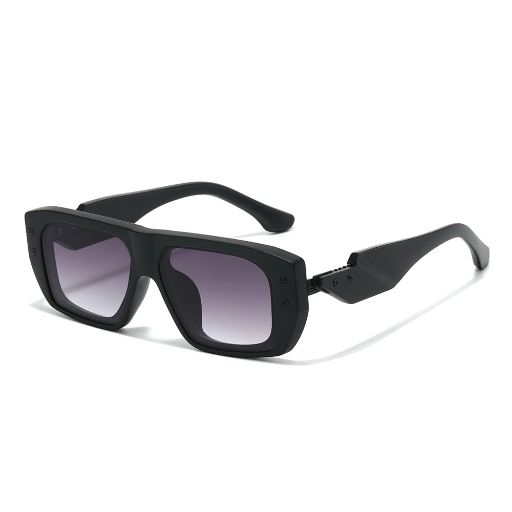Onyx Square Sunglasses in Purple — bold flat-top UV400 sunglasses
