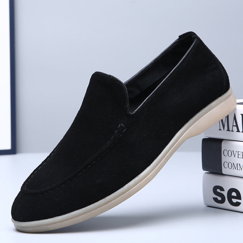 Lorenzo Suede Loafers in Black
