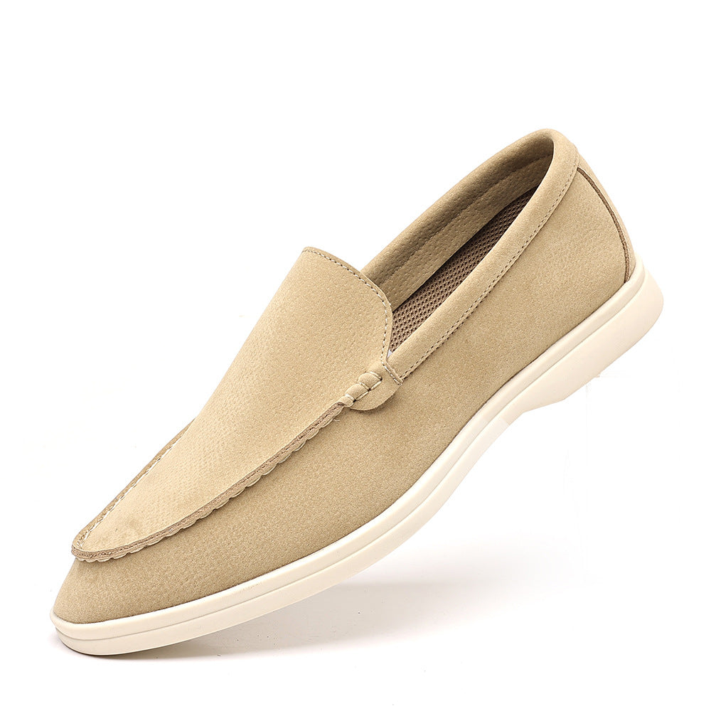 Miles Suede Loafers in Khaki — cloud-soft suede slip-on loafers
