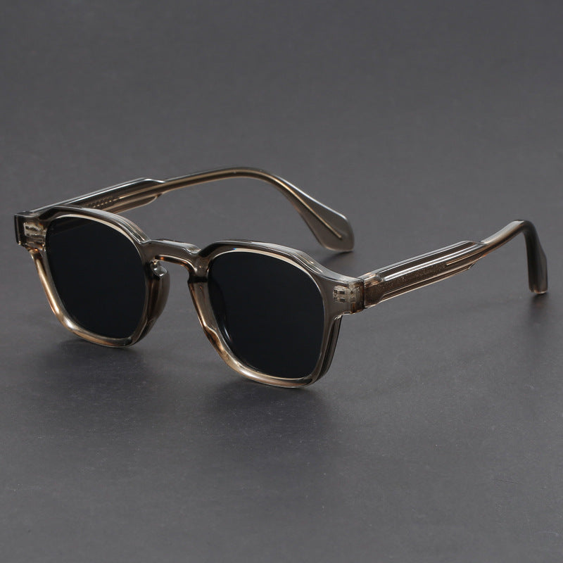 Blair Vintage Sunglasses in Gray — round acetate frame with tinted lenses