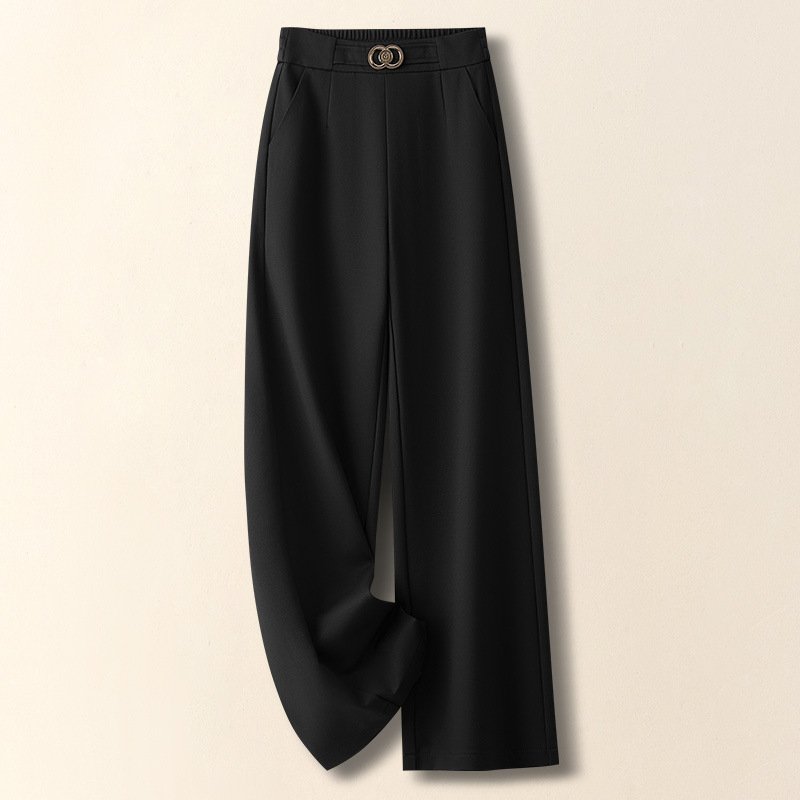Celine High-Waist Trousers in Black — women's wide-leg tailored trousers | Spaydes