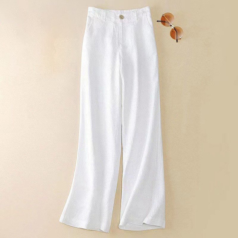 Amara Linen Trousers in White